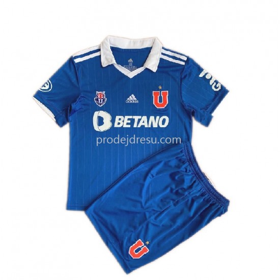 Universidad de Chile Dresy Fotbal Dětský Domácí 2022 Krátký Rukáv