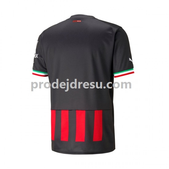 AC Milán Dresy Fotbal Muž Domácí 2022-2023 Krátký rukáv