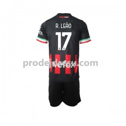 AC Milán Dresy Fotbal Rafael Leao 17 Dětský Domácí 2022-2023 Krátký rukáv