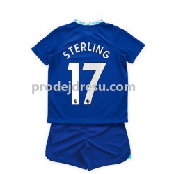 Chelsea Dresy Fotbal Raheem Sterling 17 Dětský Domácí 2022-2023 Krátký rukáv
