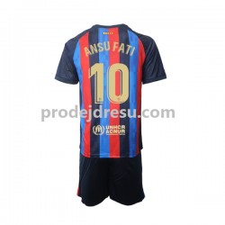 FC Barcelona Dresy Fotbal Ansu Fati 10 Dětský Domácí 2022-2023 Krátký rukáv
