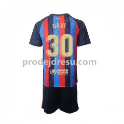 FC Barcelona Dresy Fotbal Gavi 30 Dětský Domácí 2022-2023 Krátký rukáv