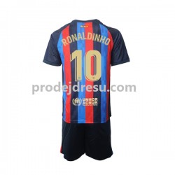 FC Barcelona Dresy Fotbal Ronaldinho 10 Dětský Domácí 2022-2023 Krátký rukáv