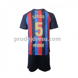 FC Barcelona Dresy Fotbal Sergio Busquets 5 Dětský Domácí 2022-2023 Krátký rukáv