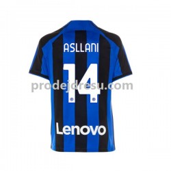Inter Milán Dresy Fotbal Kristjan Asllani 14 Muž Domácí 2022-2023 Krátký rukáv