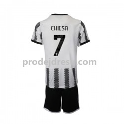 Juventus Dresy Fotbal Chiesa 7 Dětský Domácí 2022-2023 Krátký rukáv