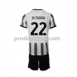 Juventus Dresy Fotbal Di Maria 22 Dětský Domácí 2022-2023 Krátký rukáv