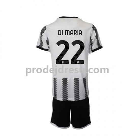 Juventus Dresy Fotbal Di Maria 22 Dětský Domácí 2022-2023 Krátký rukáv