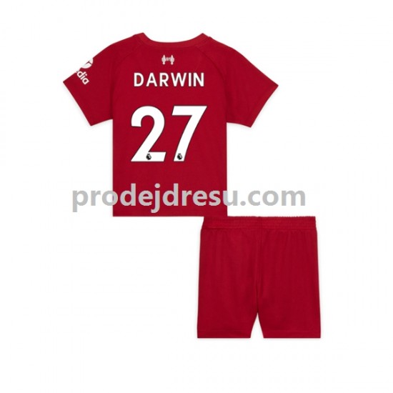 Liverpool Dresy Fotbal Darwin Nunez 27 Dětský Domácí 2022-2023 Krátký rukáv