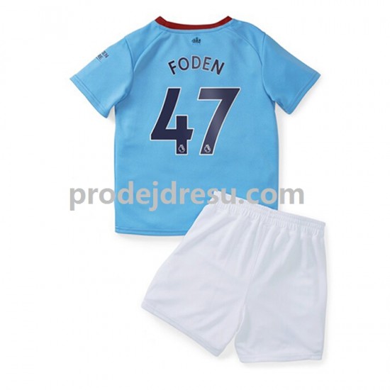 Manchester City Dresy Fotbal Foden 47 Dětský Domácí 2022-2023 Krátký rukáv