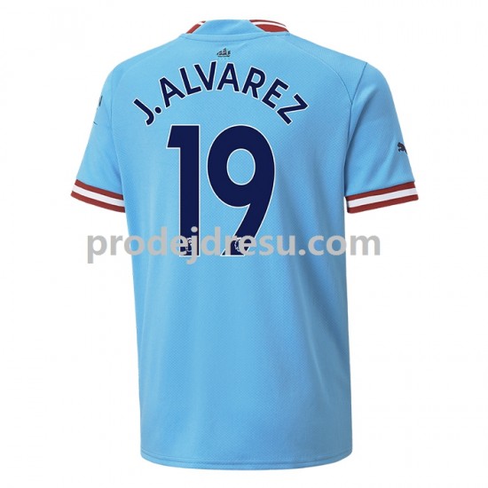 Manchester City Dresy Fotbal J. ALVAREZ 19 Muž Domácí 2022-2023 Krátký rukáv