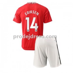 Manchester United Dresy Fotbal Christian Eriksen 14 Dětský Domácí 2022-2023 Krátký rukáv