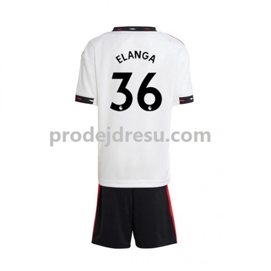 Manchester United Dresy Fotbal Elanga 36 Dětský Venkovní 2022-2023 Krátký rukáv