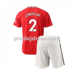 Manchester United Dresy Fotbal Victor Lindelof 2 Dětský Domácí 2022-2023 Krátký rukáv