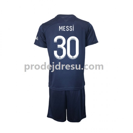 Paris Saint-Germain Dresy Fotbal Messi 30 Dětský Domácí 2022-2023 Krátký rukáv