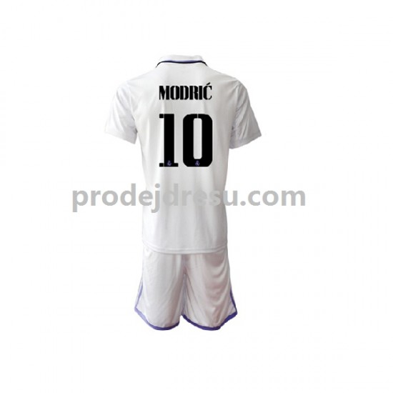 Real Madrid Dresy Fotbal Modrić 10 Dětský Domácí 2022-2023 Krátký rukáv