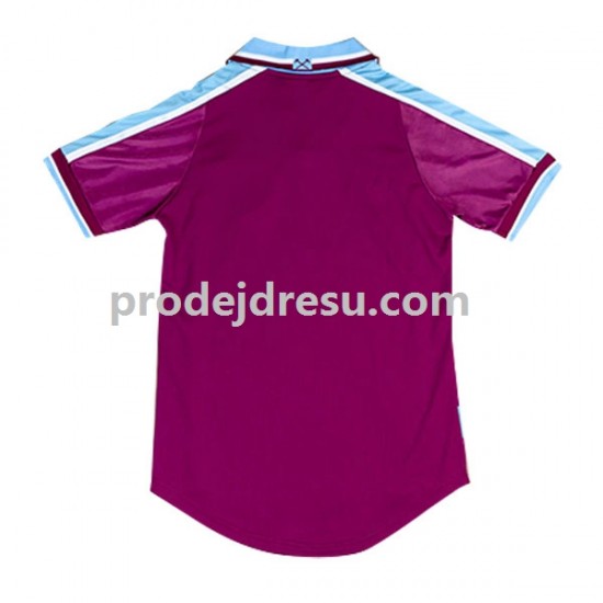 West Ham United Dresy Fotbal Retro Muž Domácí 1999-2001 Krátký rukáv
