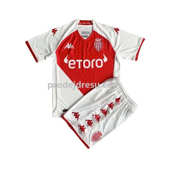 AS Monaco Dresy Fotbal Dětský Domácí 2022-2023 Krátký rukáv