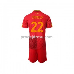 AS Řím Dresy Fotbal Nicolo Zaniolo 22 Dětský Domácí 2022-2023 Krátký rukáv