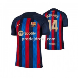 FC Barcelona Dresy Fotbal Memphis Depay 14 Muž Domácí 2022-2023 Krátký rukáv
