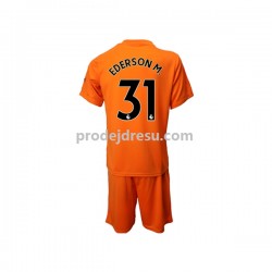 Manchester City Dresy Fotbal Ederson M. 31 Brankářské Dětský Alternativní 2022-2023 Krátký rukáv