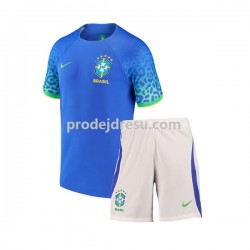 Brazílie Dresy Fotbal Dětský Venkovní World Cup 2022 Krátký rukáv