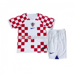 Chorvatsko Dresy Fotbal Dětský Domácí World Cup 2022 Krátký rukáv