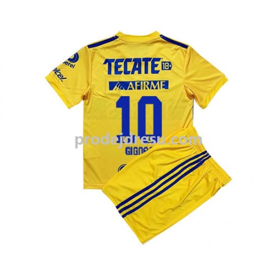 Tigres UANL Dresy Fotbal André-Pierre Gignac 10 Dětský Domácí 2022-2023 Krátký rukáv