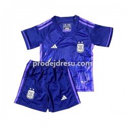 Argentina Dresy Fotbal Dětský Venkovní World Cup 2022 Krátký rukáv