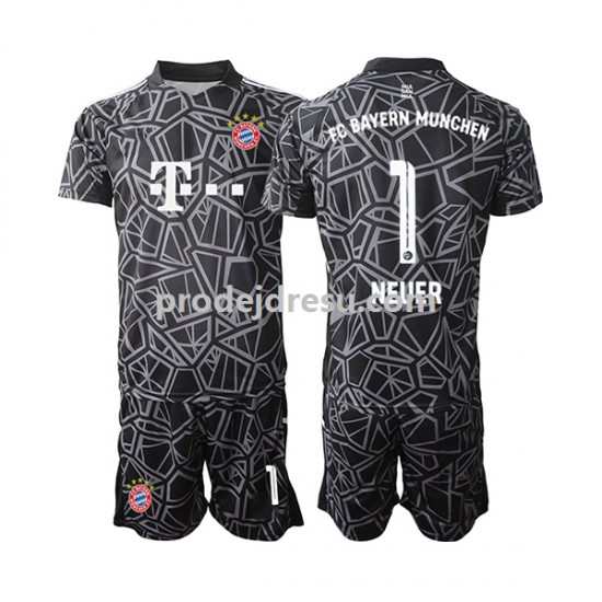FC Bayern Mnichov Dresy Fotbal Manuel Neuer 1 Brankářské Dětský Domácí 2022-2023 Krátký rukáv