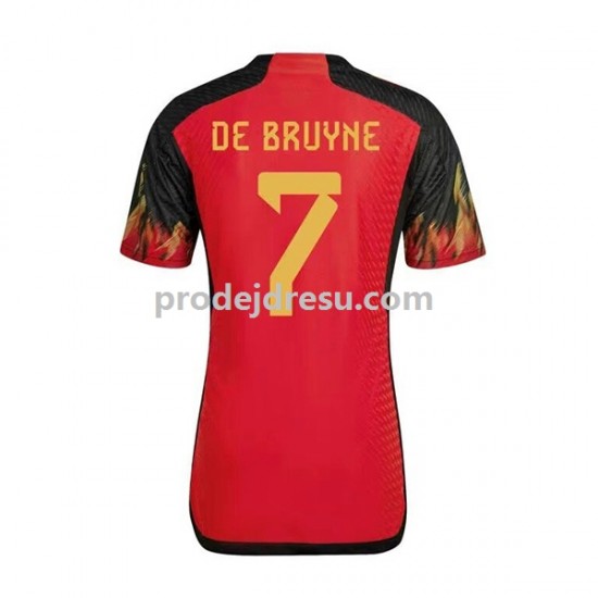 Belgie Dresy Fotbal De Bruyne 7 Muž Domácí World Cup 2022 Krátký rukáv