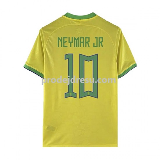 Brazílie Dresy Fotbal Neymar JR 10 Muž Domácí World Cup 2022 Krátký rukáv