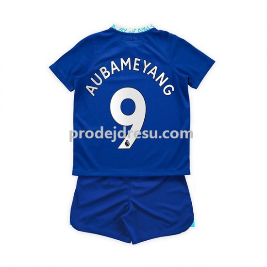Chelsea Dresy Fotbal Aubameyang 9 Dětský Domácí 2022-2023 Krátký rukáv