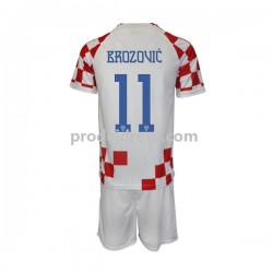 Chorvatsko Dresy Fotbal Brozovic 11 Dětský Domácí World Cup 2022 Krátký rukáv