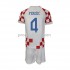 Chorvatsko Dresy Fotbal Perisic 4 Dětský Domácí World Cup 2022 Krátký rukáv
