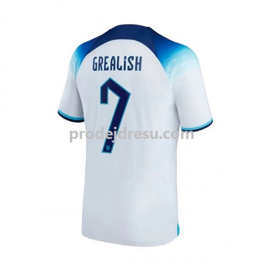 Anglie Dresy Fotbal Grealish 7 Muž Domácí World Cup 2022 Krátký rukáv