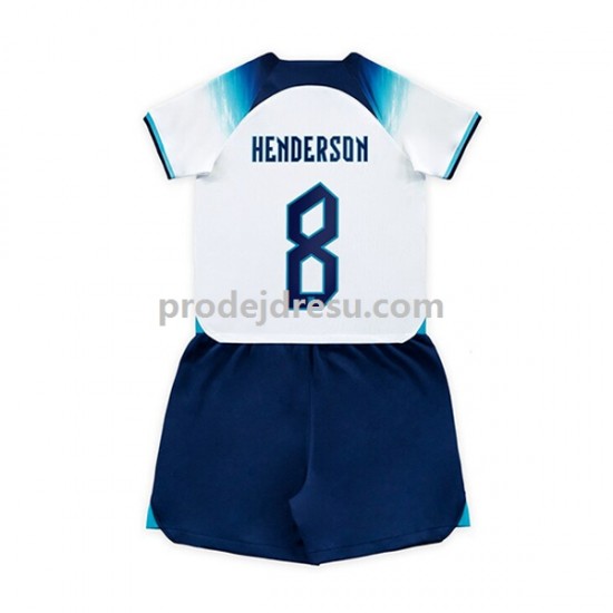 Anglie Dresy Fotbal Henderson 8 Dětský Domácí World Cup 2022 Krátký rukáv
