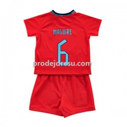 Anglie Dresy Fotbal Maguire 6 Dětský Venkovní World Cup 2022 Krátký rukáv