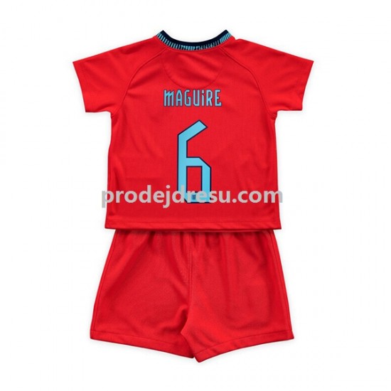 Anglie Dresy Fotbal Maguire 6 Dětský Venkovní World Cup 2022 Krátký rukáv