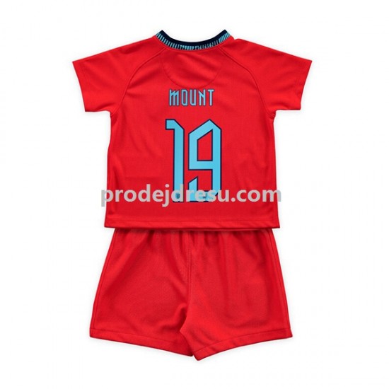 Anglie Dresy Fotbal Mount 19 Dětský Venkovní World Cup 2022 Krátký rukáv