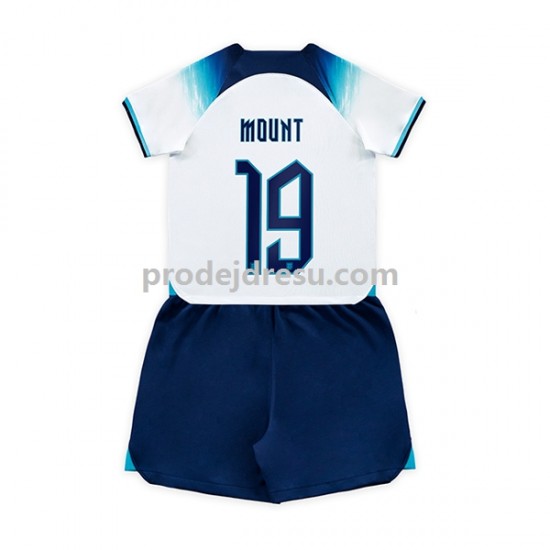 Anglie Dresy Fotbal Mount 19 Dětský Domácí World Cup 2022 Krátký rukáv