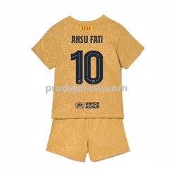 FC Barcelona Dresy Fotbal Ansu Fat 10 Dětský Venkovní 2022-2023 Krátký rukáv