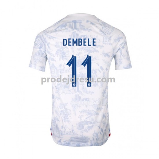 Francie Dresy Fotbal Dembele 11 Muž Venkovní World Cup 2022 Krátký rukáv