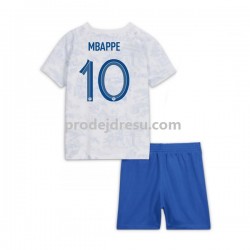 Francie Dresy Fotbal Mbappé 10 Dětský Venkovní World Cup 2022 Krátký rukáv