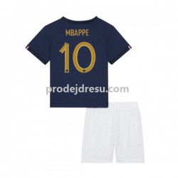 Francie Dresy Fotbal Mbappé 10 Dětský Domácí World Cup 2022 Krátký rukáv
