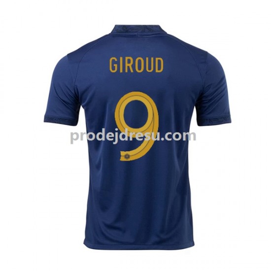 Francie Dresy Fotbal Olivier Giroud 9 Muž Domácí World Cup 2022 Krátký rukáv