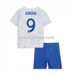 Francie Dresy Fotbal Olivier Giroud 9 Dětský Venkovní World Cup 2022 Krátký rukáv Francie Dresy Fotbal Olivier Giroud 9 Dětský Venkovní World Cup 2022 Krátký rukáv