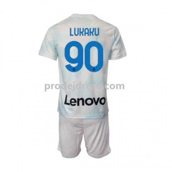 Inter Milán Dresy Fotbal Romelu Lukaku 90 Dětský Venkovní 2022-2023 Krátký rukáv