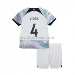 Liverpool Dresy Fotbal Virgil van Dijk Dětský Venkovní 2022-2023 Krátký rukáv