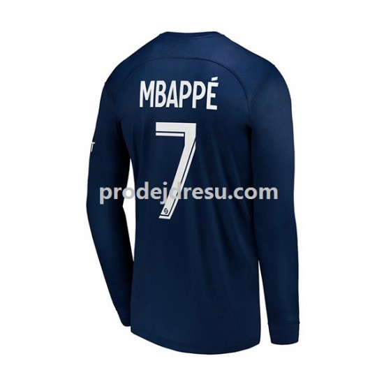 Paris Saint-Germain Dresy Fotbal Mbappé 7 Muž Domácí 2022-2023 Dlouhý rukáv